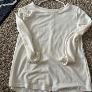 ZYIA Cream Split Back Boyfriend Sweater